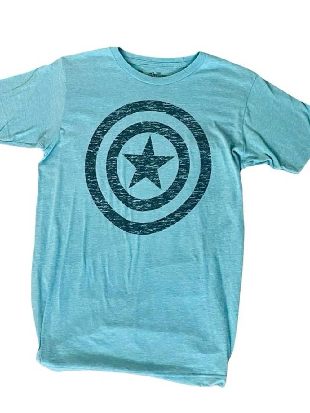 womens captain america marvel blue t-shirt
